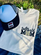 Load image into Gallery viewer, Checkered Softball Mom (DTF Tee)