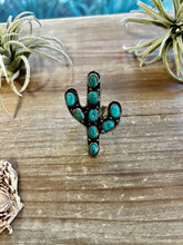Load image into Gallery viewer, Blue cactus turquoise rings