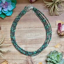 Load image into Gallery viewer, Faceted African Turquoise Necklace – 19"  – 3mm
