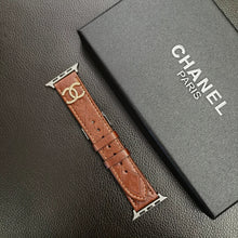 Load image into Gallery viewer, Luxury Gold Monogram 3D Embossed Leather Apple Watch Strap