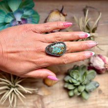 Load image into Gallery viewer, MJ Freeform Turquoise Ring – Sterling Silver