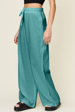 Load image into Gallery viewer, Double Take Full Size Texture Drawstring Wide Leg Pants