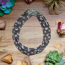 Load image into Gallery viewer, Wampum Shell &amp; Sterling Silver Necklace 4mm 16"