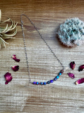 Load image into Gallery viewer, 16 inch chain choker and Verascite sea sediment and sterling silver purple