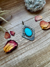 Load image into Gallery viewer, Big Pendant -Turquoise &amp; Sterling Silver