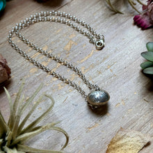 Load image into Gallery viewer, 89 - Sterling Silver Desert Wolf Single Ponca Pearl Necklace by Jason Ogg