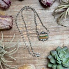 Load image into Gallery viewer, 100 Ribbon Royston Turquoise Bar Necklace – Sterling Silver