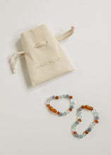 Load image into Gallery viewer, Baltic Sea Amber + Natural Gemstone || Anklet or Bracelet