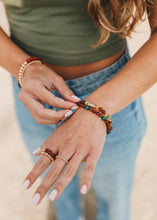 Load image into Gallery viewer, Baltic Sea Amber : 14k Gold Filled Beaded Sun + Moon || Adult Bracelets