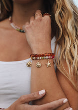 Load image into Gallery viewer, Baltic Sea Amber : 14k Gold Filled Beaded Sun + Moon || Adult Bracelets