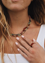 Load image into Gallery viewer, Raw Baltic Sea Amber + Stone Rainbow || Necklace