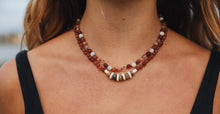 Load image into Gallery viewer, Baltic Sea Amber || Sunstone  + Moonstone || Natural Gemstone Necklace