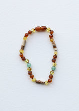 Load image into Gallery viewer, Baltic Sea Amber + Aventurine + Striped Agate || Necklace