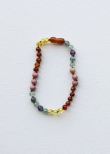 Load image into Gallery viewer, Raw Baltic Sea Amber + Stone Rainbow || Anklet • Bracelet