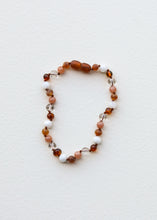 Load image into Gallery viewer, Baltic Sea Amber || Sunstone + Moonstone || Natural Gemstone Anklet or Bracelet