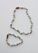 Load image into Gallery viewer, Fluorite + Moonstone + Rhodonite || Natural Gemstone Necklace