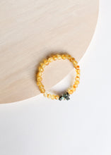 Load image into Gallery viewer, Raw Honey Baltic Amber + Raw Turquoise Jasper || Adult Bracelet