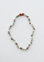 Load image into Gallery viewer, Fluorite + Moonstone + Rhodonite || Natural Gemstone Necklace