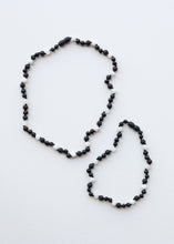 Load image into Gallery viewer, Raw Black Baltic Amber + Moonstone || Necklace