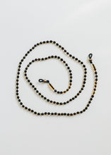 Load image into Gallery viewer, Baltic Sea Amber + Gemstone || Beaded Eyeglass Necklace - Natural Black