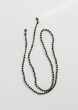 Load image into Gallery viewer, Baltic Sea Amber + Gemstone || Beaded Eyeglass Necklace - Natural Black
