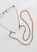 Load image into Gallery viewer, Baltic Sea Amber + Gemstone || Beaded Eyeglass Necklace - Natural Cognac