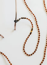 Load image into Gallery viewer, Baltic Sea Amber + Gemstone || Beaded Eyeglass Necklace - Natural Cognac