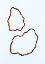 Load image into Gallery viewer, Baltic Sea Amber + Malachite Halo|| Necklace