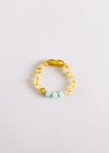 Load image into Gallery viewer, Raw Honey Baltic Amber + Amazonite || Anklet or Bracelet