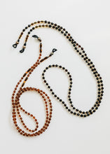 Load image into Gallery viewer, Baltic Sea Amber + Gemstone || Beaded Eyeglass Necklace - Natural Cognac