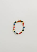 Load image into Gallery viewer, Raw Baltic Amber and Pearl Bracelet + Bright Pink Gemstones