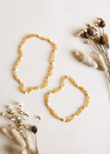 Load image into Gallery viewer, Raw Honey Baltic Amber + Pearl Halo || Necklace Set
