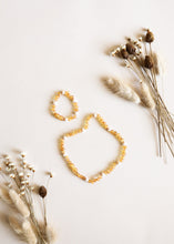 Load image into Gallery viewer, Raw Honey Baltic Amber + Pearl Halo || Necklace Set