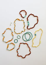 Load image into Gallery viewer, Cognac Baltic Amber and Natural Turquoise || Necklace