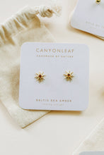 Load image into Gallery viewer, 18K Gold Vermeil + Baltic Sea Amber || Sunshine Earrings 