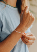Load image into Gallery viewer, Natural Rose Quartz + 14k Gold Filled Toggle || Gemstone Bracelet