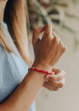 Load image into Gallery viewer, Pink Jade + 14k Gold Filled Toggle || Gemstone Bracelet or Anklet