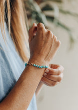 Load image into Gallery viewer, Turquoise + 14k Gold Filled Toggle || Gemstone Bracelet or Anklet