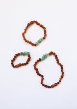 Load image into Gallery viewer, Raw Cognac Baltic Amber + Raw Aventurine || Anklet or Bracelet