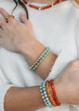 Load image into Gallery viewer, Aventurine Gemstone + 14K Gold Filled || Beaded Stretch Bracelets
