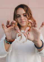 Load image into Gallery viewer, Lapis Lazuli : 14k Gold Filled Beaded Sun + Moon || Stretch Bracelets