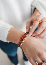 Load image into Gallery viewer, Baltic Sea Amber : 14k Gold Filled Beaded Sun + Moon || Adult Bracelets