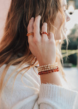 Load image into Gallery viewer, Baltic Sea Amber : 14k Gold Filled Beaded Sun + Moon || Adult Bracelets