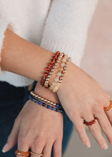 Load image into Gallery viewer, Citrine Gemstone + 14K Gold Filled Beaded Stretch Bracelet