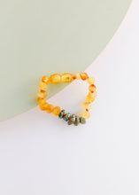 Load image into Gallery viewer, Raw Honey Baltic Amber + Raw Turquoise Jasper || Anklet or Bracelet