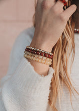 Load image into Gallery viewer, Red Jasper : 14k Gold Filled Sun + Moon || Stretch Bracelets