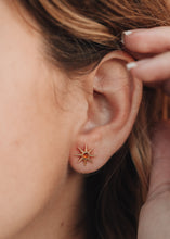 Load image into Gallery viewer, 18K Gold Vermeil + Baltic Sea Amber || Sunshine Earrings 
