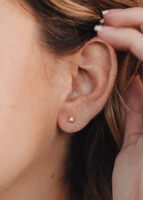 Load image into Gallery viewer, 18K Gold Vermeil + Mother of Pearl Gemstone || Everyday Earrings