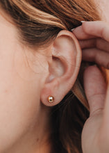 Load image into Gallery viewer, 18K Gold Vermeil Ball Earrings || 6mm || Everyday + Simple Stud