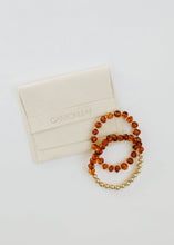 Load image into Gallery viewer, Baltic Sea Amber : 14k Gold Filled Beaded Sun + Moon || Adult Bracelets